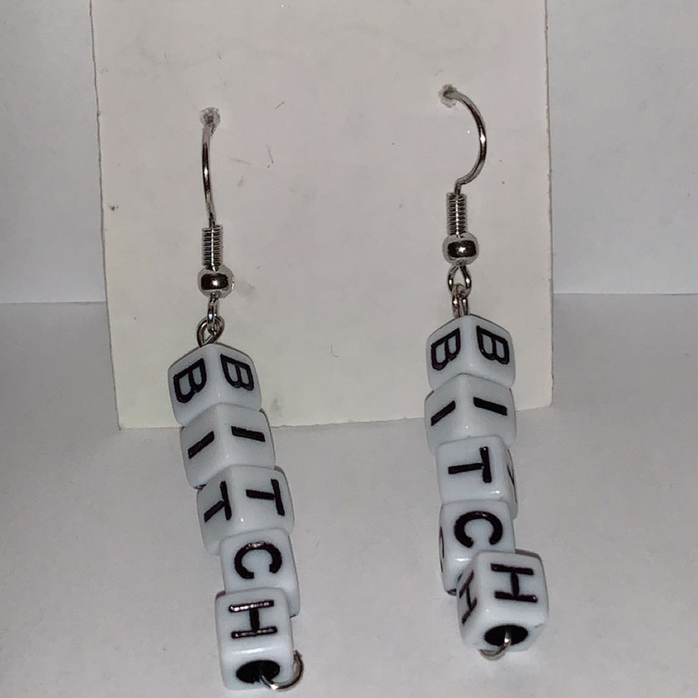 Letter earrings